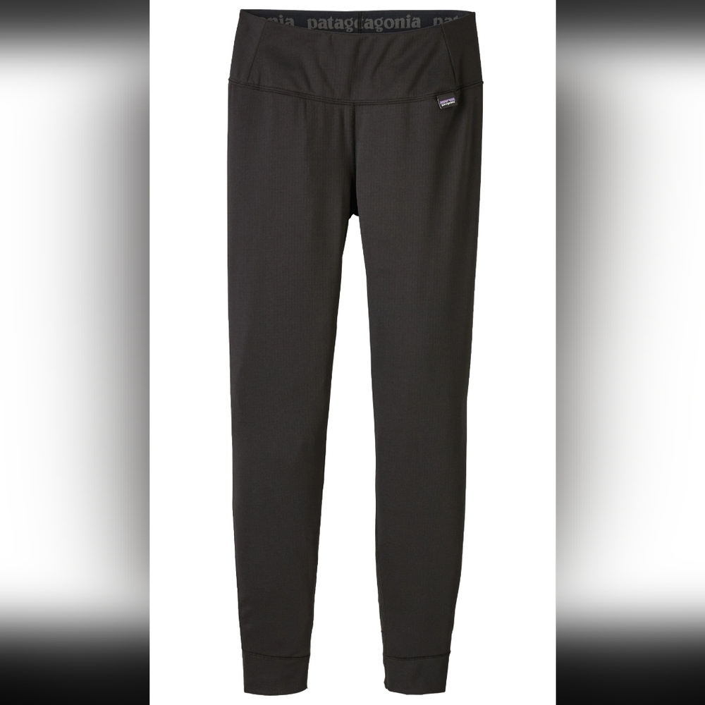 Patagonia Jet Black Performance Leggings XS EUC Athletic Yoga Running Pants - Picture 1 of 7